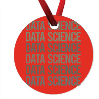 Gray Text Art Data Science Red Ornament | Artistshot