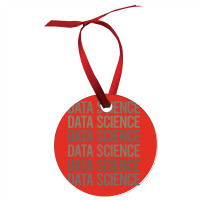 Gray Text Art Data Science Red Ornament | Artistshot