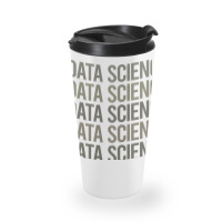 Gray Text Art Data Science Red Travel Mug | Artistshot