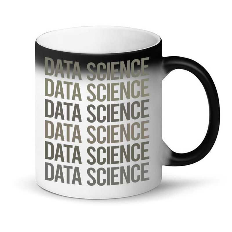 Gray Text Art Data Science Red Magic Mug | Artistshot