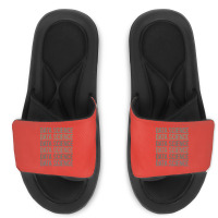 Gray Text Art Data Science Red Slide Sandal | Artistshot