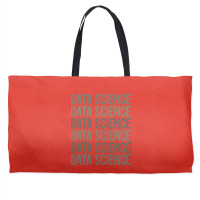 Gray Text Art Data Science Red Weekender Totes | Artistshot