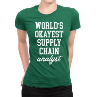 Supply Chain Analyst Worlds Okayest Design Ladies Fitted T-shirt | Artistshot