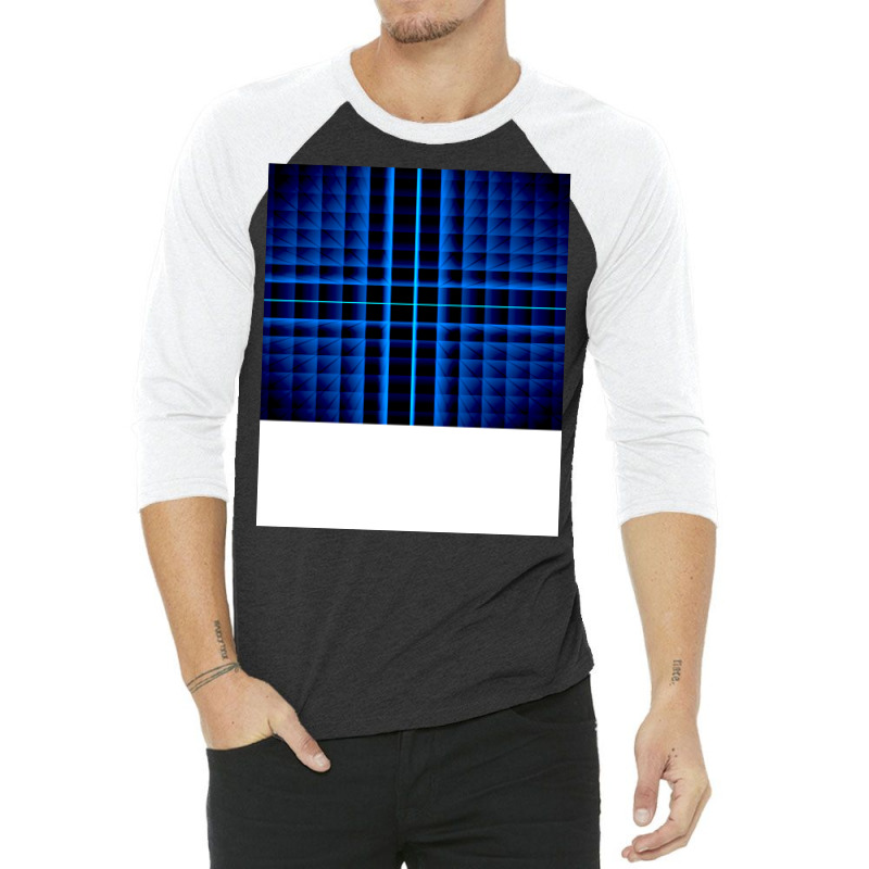 Futuristic Grid Patterns Hipster 3/4 Sleeve Shirt | Artistshot