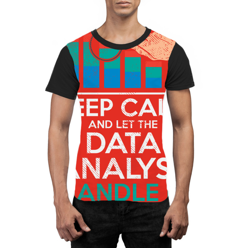 Keep Calm And Let The Data Analyst Handle It Retro Graphic T-shirt | Artistshot