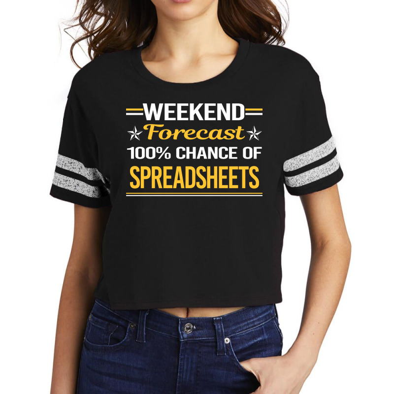 Weekend Forecast 100 Spreadsheet Spreadsheets Gift Scorecard Crop Tee by lisjankunic1 | Artistshot