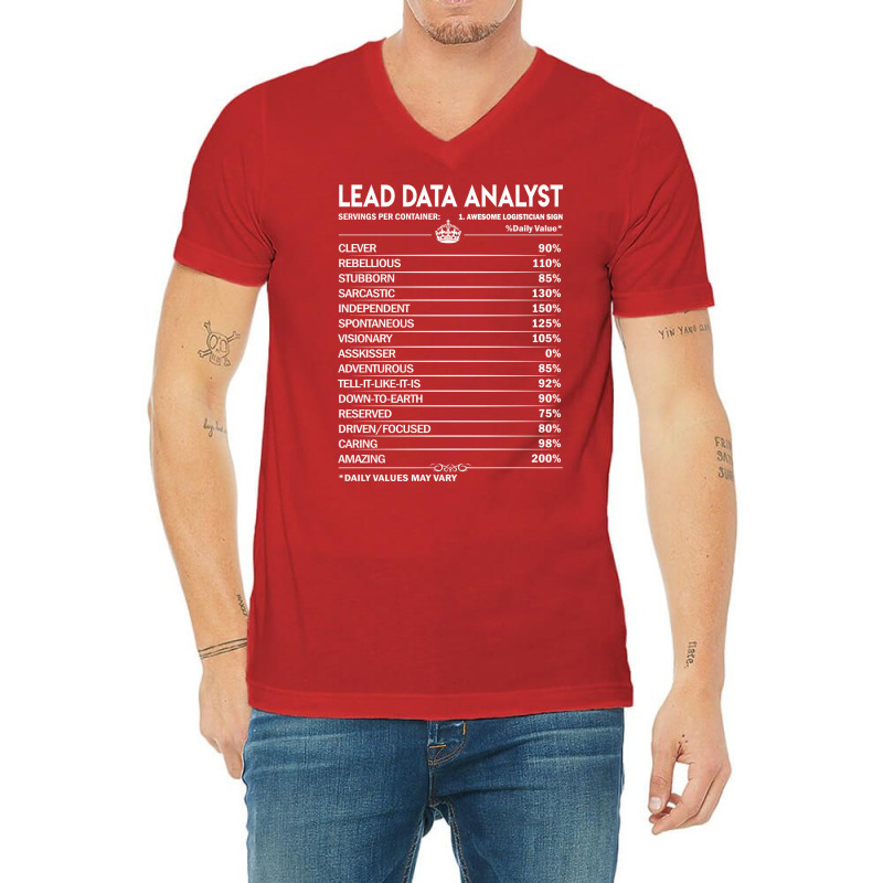 Lead Data Analyst T  Lead Data Analyst Factors Dai V-neck Tee | Artistshot