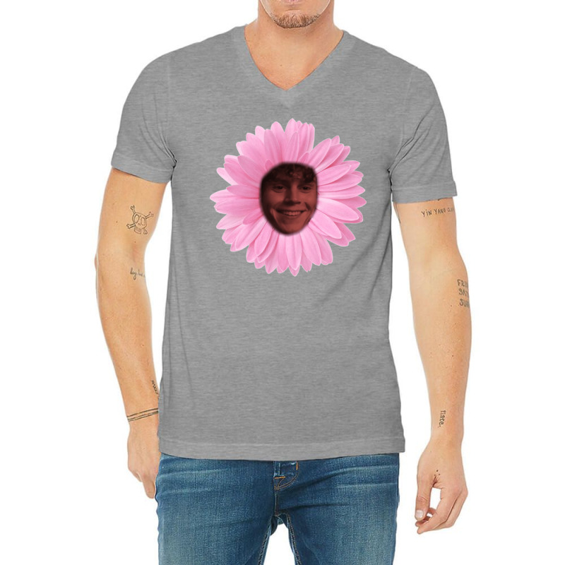 Evan Peters Flower V-neck Tee | Artistshot