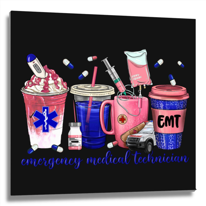 Emergency Medical Technician Metal Print Square | Artistshot