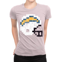 La Chargers Distressed Football Helmet Ladies Fitted T-shirt | Artistshot