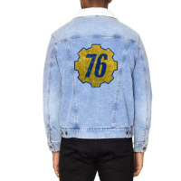 Vault 76   Distressed Unisex Sherpa-lined Denim Jacket | Artistshot