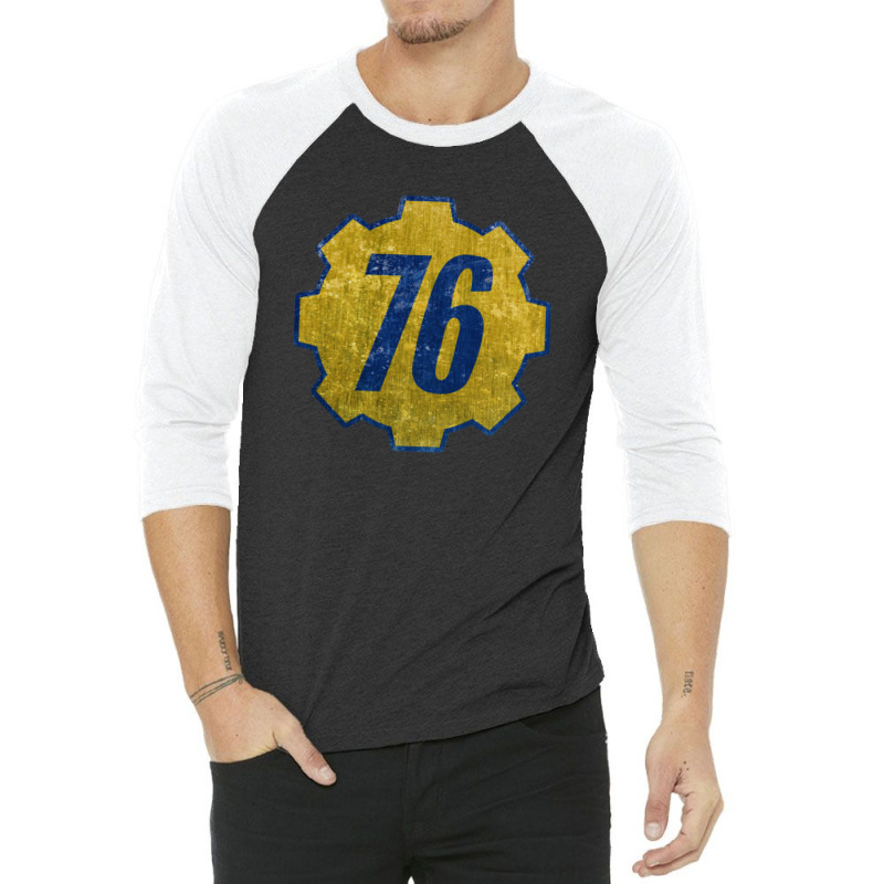 Vault 76   Distressed 3/4 Sleeve Shirt by koorenayoubq | Artistshot