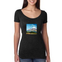 Taranaki Sunrise In Winter   2022 New Zealand Prin Women's Triblend Scoop T-shirt | Artistshot