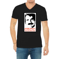 Moustache Hero V-neck Tee | Artistshot