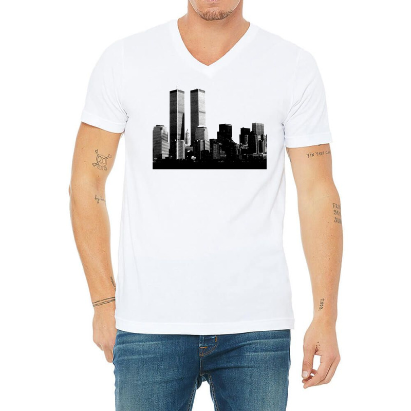 Twin Towers V-neck Tee | Artistshot