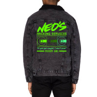 Neo's Hacking Services Unisex Sherpa-lined Denim Jacket | Artistshot