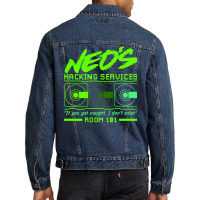 Neo's Hacking Services Men Denim Jacket | Artistshot