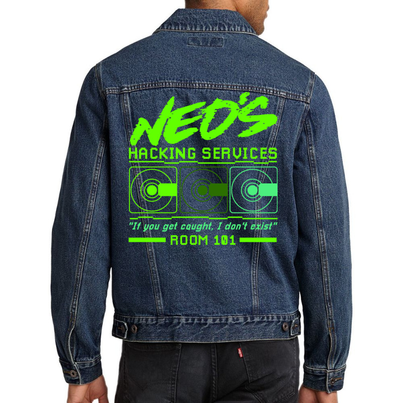 Neo's Hacking Services Men Denim Jacket by xaqaniportv | Artistshot