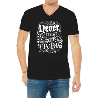 Never Trust The Living   Goth   Vintage Distressed V-neck Tee | Artistshot