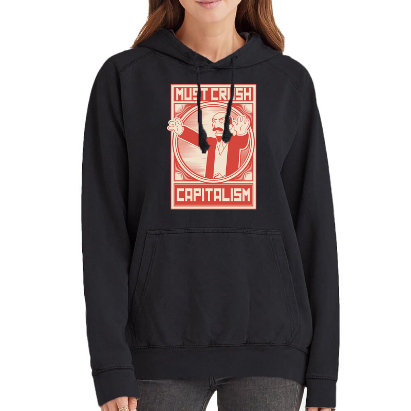 Must Crush Capitalism Vintage Hoodie by delhayeidai | Artistshot