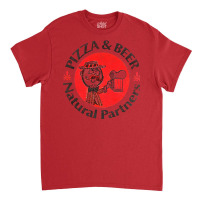 Pizza & Beer   Vintage Faded Look Design Classic T-shirt | Artistshot