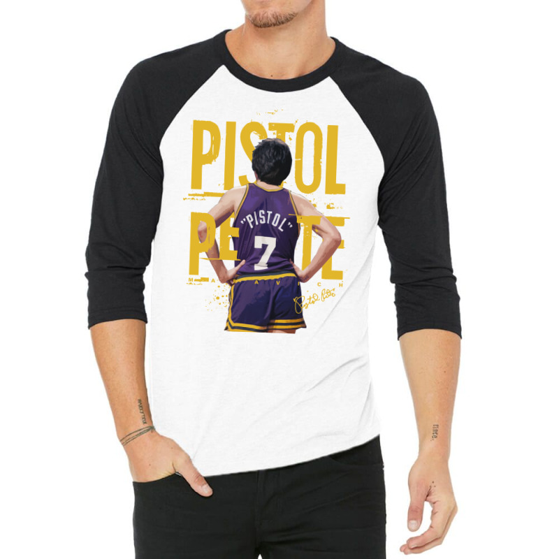 Pistol Pete Maravich 3/4 Sleeve Shirt | Artistshot