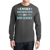 Funny Easily Distracted By Data Science Red Long Sleeve Shirts | Artistshot