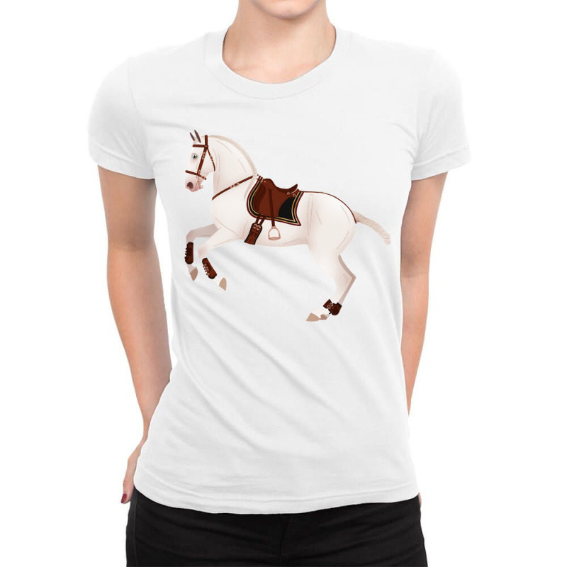 Baroque Andalusian Horse Equine Rampaige Ladies Fitted T-shirt | Artistshot