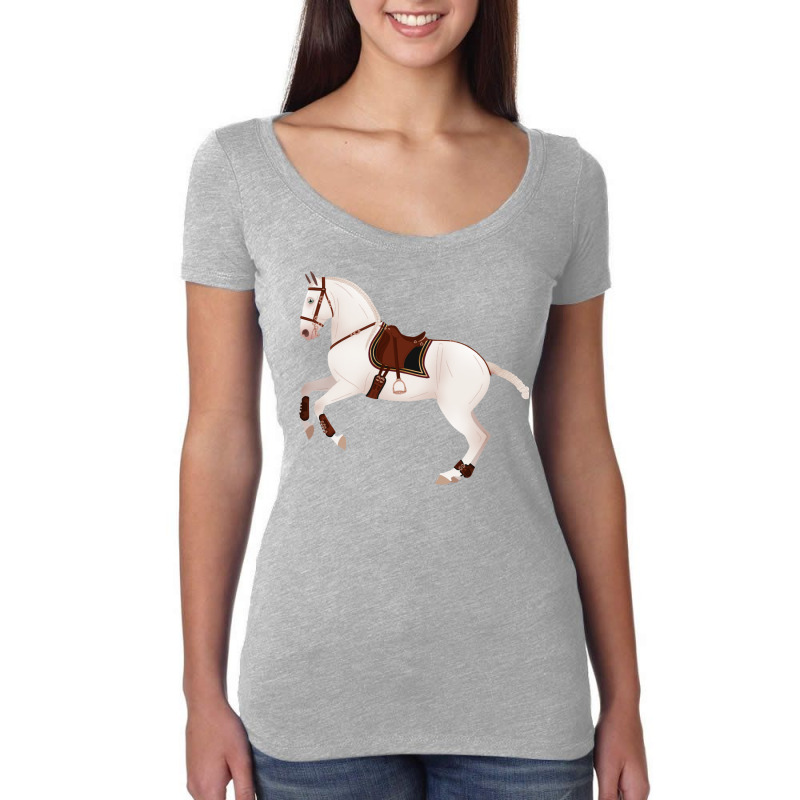 Baroque Andalusian Horse Equine Rampaige Women's Triblend Scoop T-shirt | Artistshot