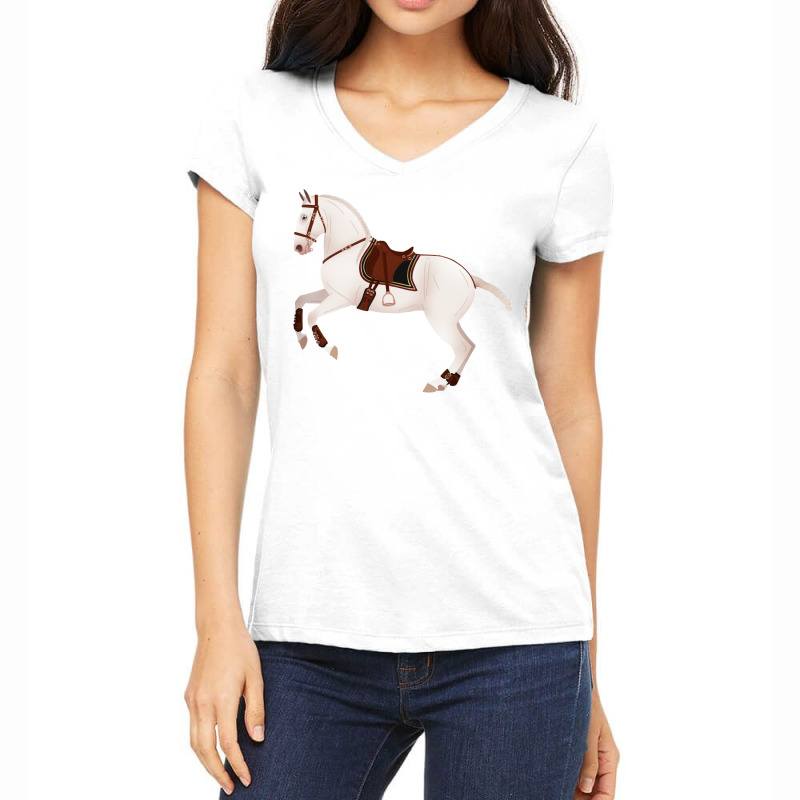 Baroque Andalusian Horse Equine Rampaige Women's V-neck T-shirt | Artistshot