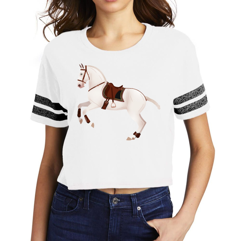 Baroque Andalusian Horse Equine Rampaige Scorecard Crop Tee | Artistshot