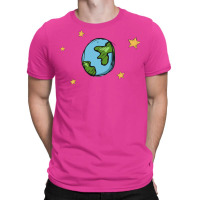 Earth Cartoon Blue T-shirt | Artistshot