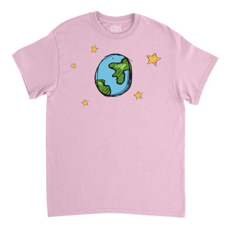 Earth Cartoon Blue Classic T-shirt by howedatooruu | Artistshot