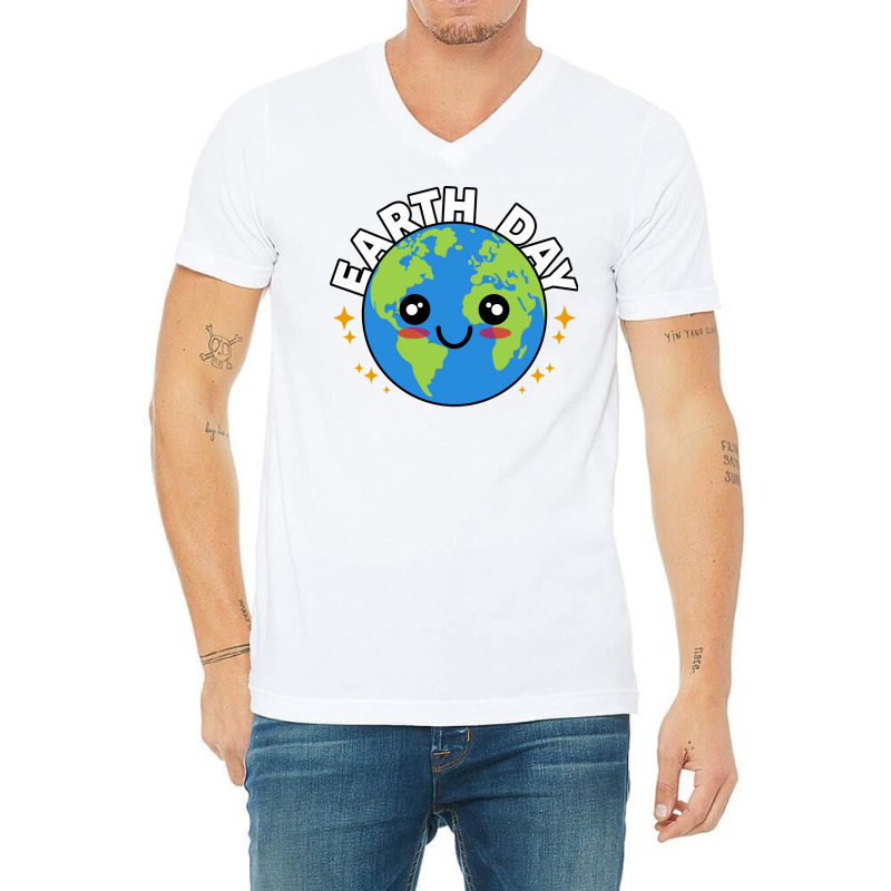 Earth Day Hipster V-Neck Tee by howedatooruu | Artistshot