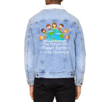 Earth Day Teacher Students Kids Quote Unisex Sherpa-lined Denim Jacket | Artistshot