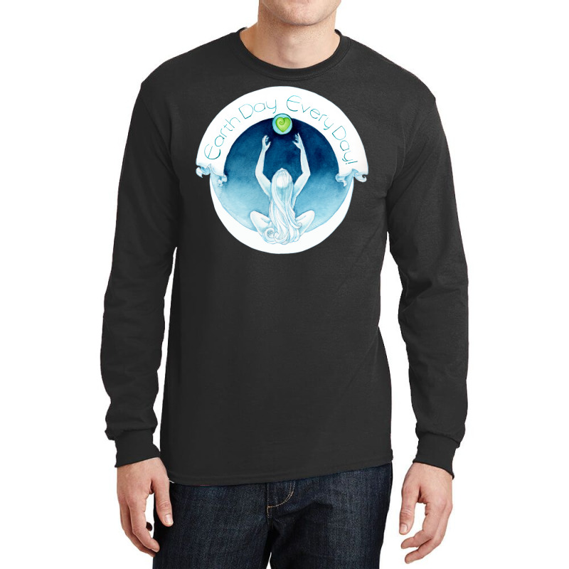 Earth Day Every Day Blue Long Sleeve Shirts by azawadfedinx | Artistshot