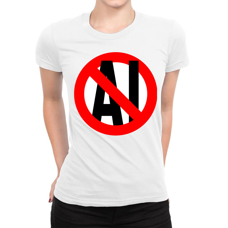 Not Ai Tumblr Ladies Fitted T-Shirt by nytoftwomisoc | Artistshot