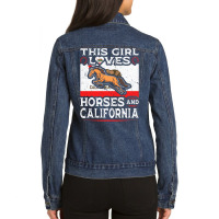 This Girl Loves Horses California Summer Ladies Denim Jacket | Artistshot