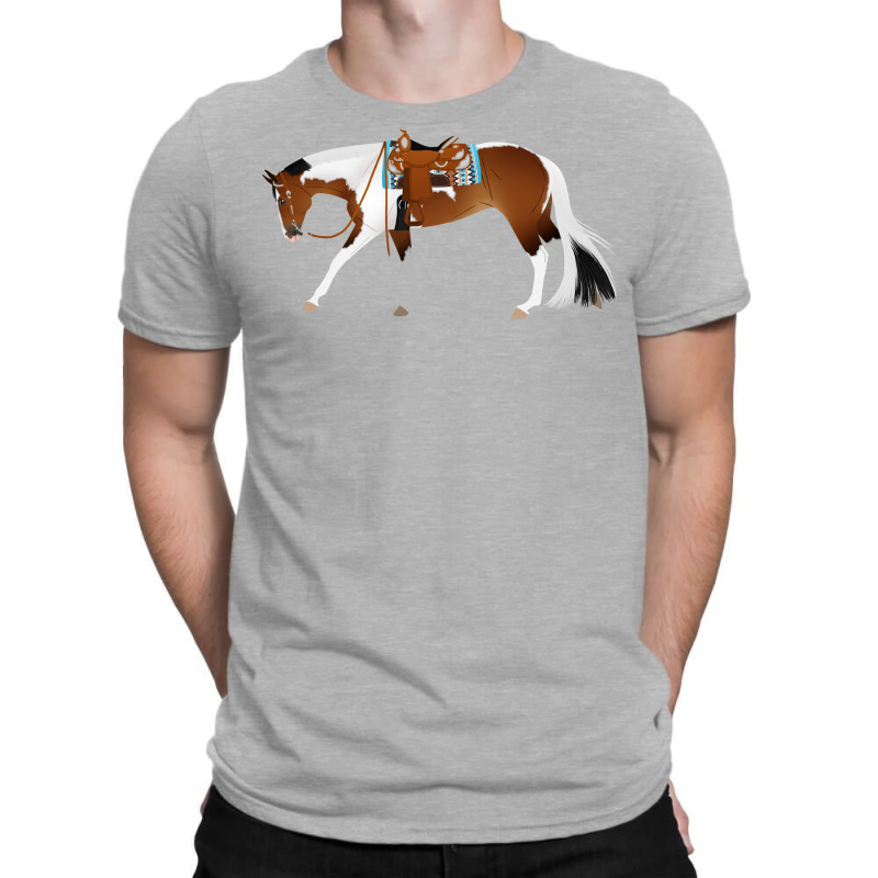 Tobiano Western Pleasure Horse Equine Rampaige Cut T-Shirt by mnoodincicr | Artistshot