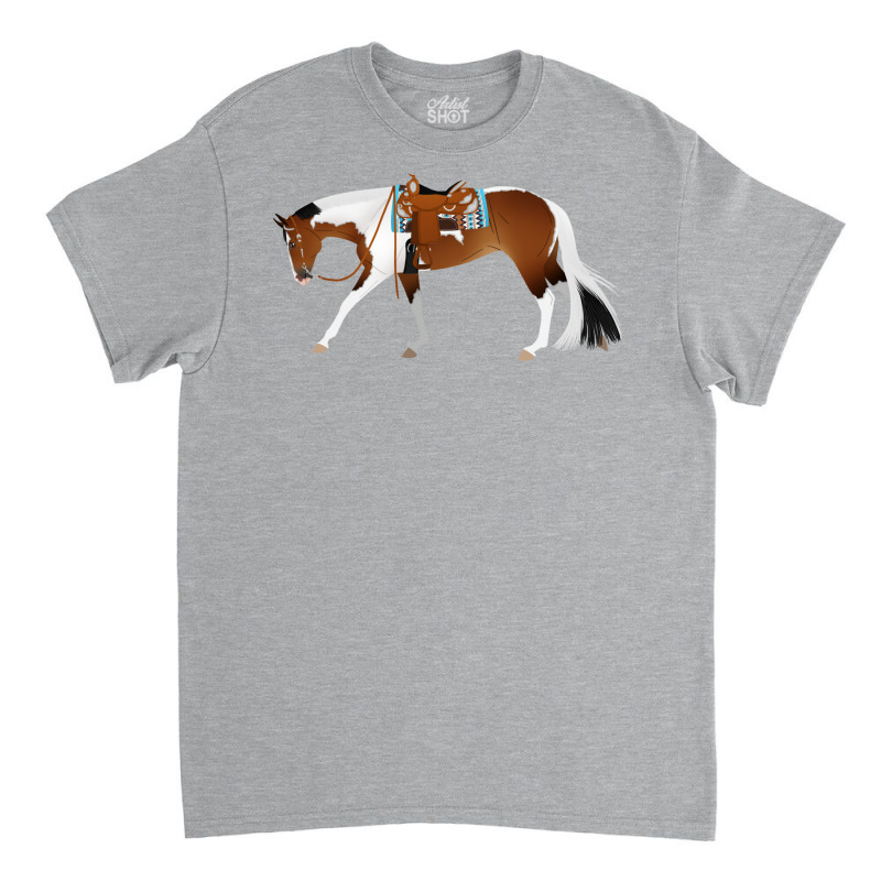 Tobiano Western Pleasure Horse Equine Rampaige Cut Classic T-shirt by mnoodincicr | Artistshot