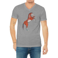 Paint Red Horse Love Aesthetic V-neck Tee | Artistshot