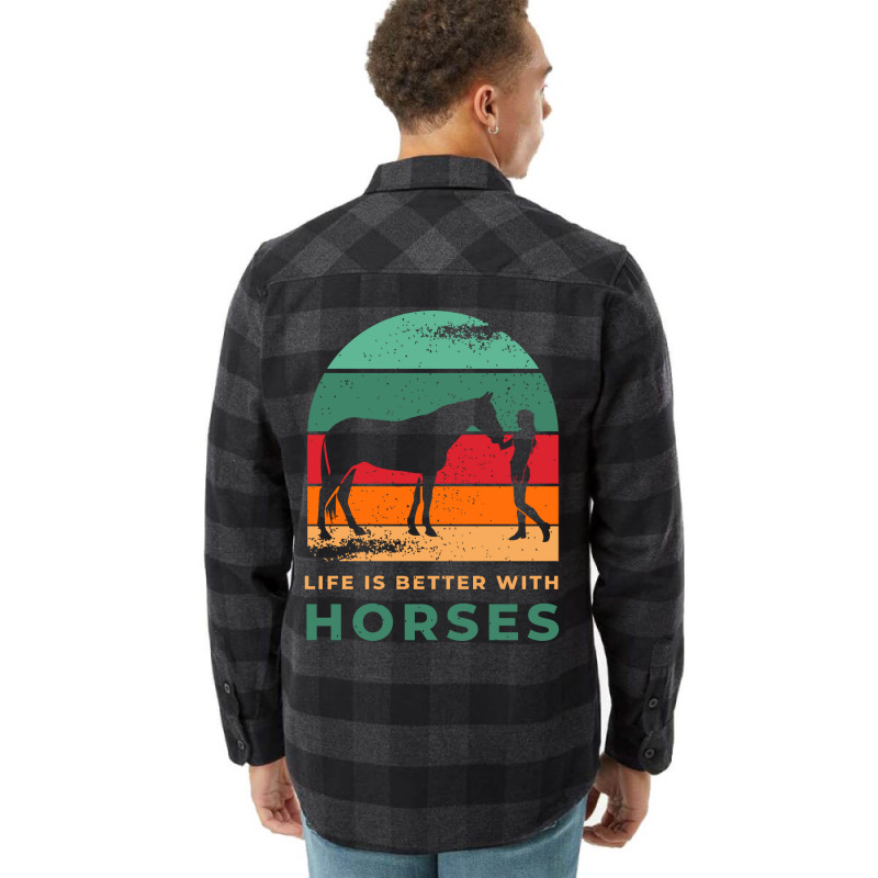 Equestrian Gallop Horse Gift For Horseman And Hors Flannel Shirt by peemotchalwe4 | Artistshot