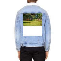 Wild Horses At Cumberland Island National Seashore Unisex Sherpa-lined Denim Jacket | Artistshot