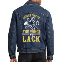 Horses Give Us The Wings We Lack Funny Men Denim Jacket | Artistshot