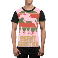 Merry Christmas Dressage Equestrian Xmas Tree Yell Graphic T-shirt | Artistshot