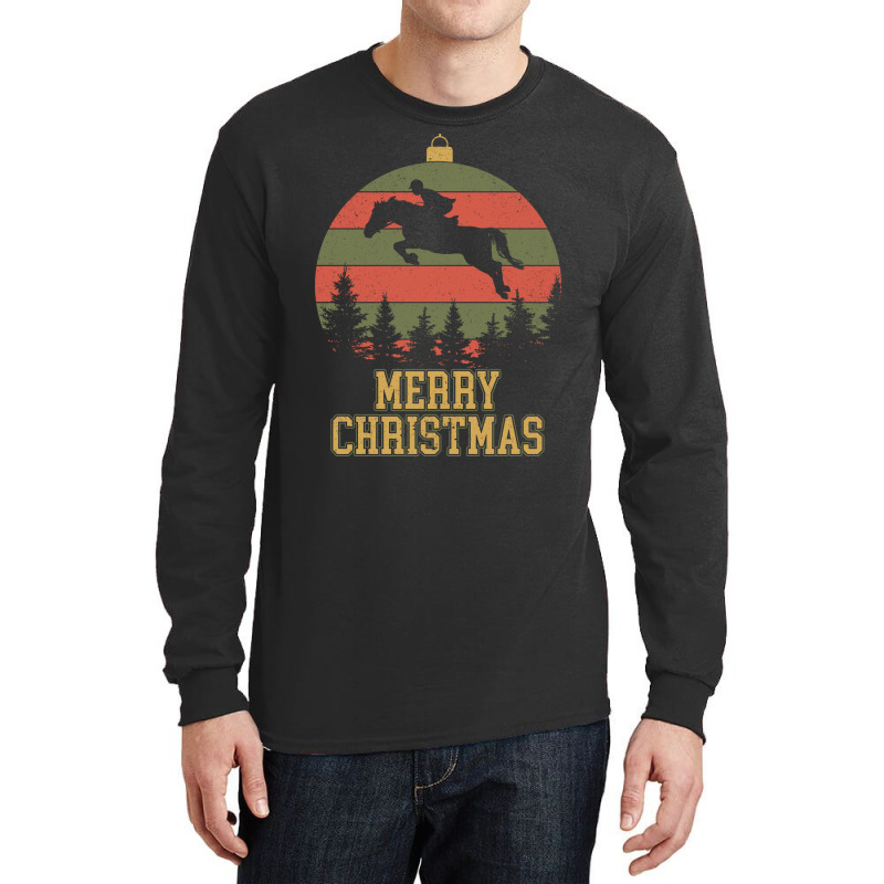 Merry Christmas Dressage Equestrian Xmas Tree Yell Long Sleeve Shirts | Artistshot