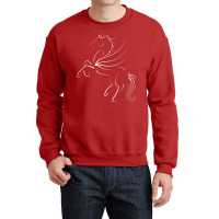 Rearing Black Pegasus Quote Crewneck Sweatshirt | Artistshot