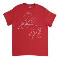 Rearing Black Pegasus Quote Classic T-shirt | Artistshot