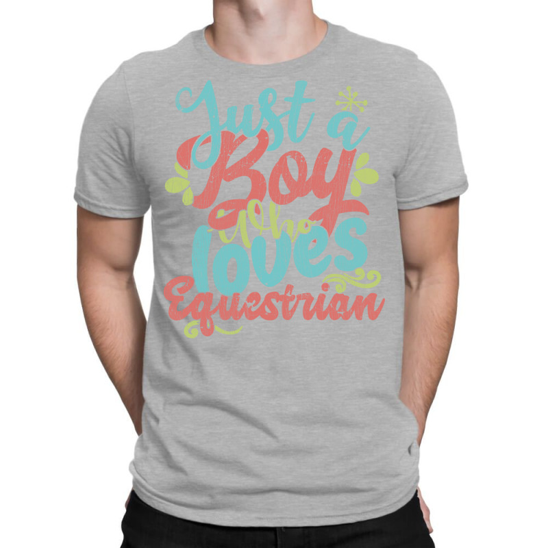 Just A Boy Who Loves Equestrian Gift Product Red T-shirt | Artistshot