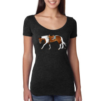 Tobiano Western Pleasure Horse Equine Rampaige Women's Triblend Scoop T-shirt | Artistshot